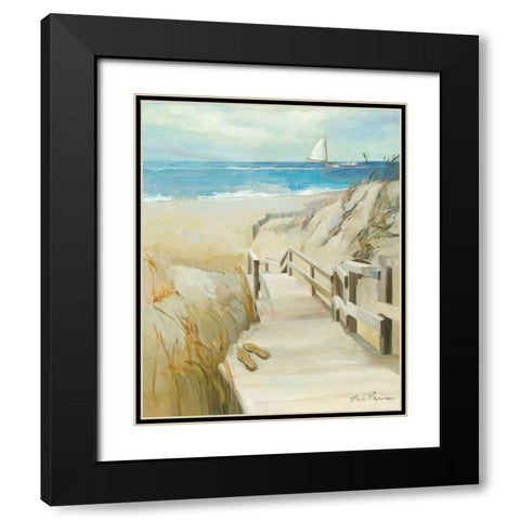 Coastal Escape Black Modern Wood Framed Art Print with Double Matting by Hageman, Marilyn