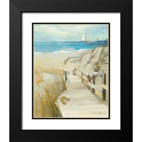 Coastal Escape Black Modern Wood Framed Art Print with Double Matting by Hageman, Marilyn
