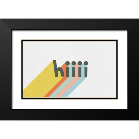 Rainbow Words VI Black Modern Wood Framed Art Print with Double Matting by Hershey, Moira