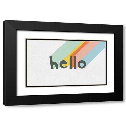Rainbow Words VII Black Modern Wood Framed Art Print with Double Matting by Hershey, Moira