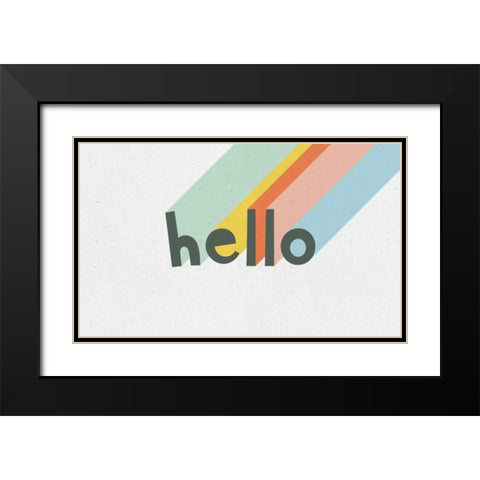Rainbow Words VII Black Modern Wood Framed Art Print with Double Matting by Hershey, Moira