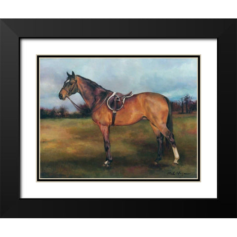 French Trotter Black Modern Wood Framed Art Print with Double Matting by Hageman, Marilyn