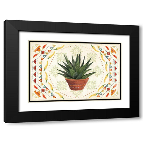 Tex Mex Fiesta II Black Modern Wood Framed Art Print with Double Matting by Charron, Veronique