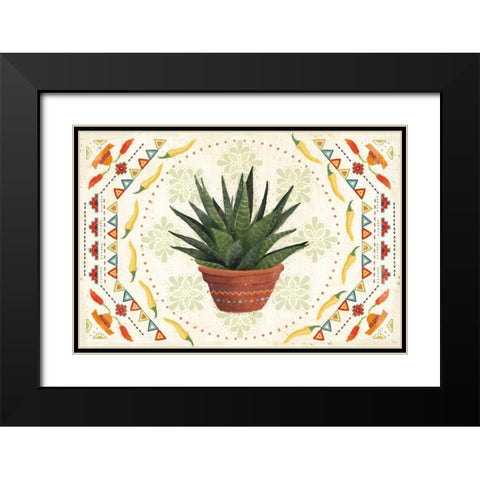 Tex Mex Fiesta II Black Modern Wood Framed Art Print with Double Matting by Charron, Veronique