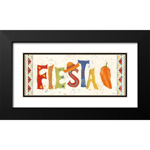 Tex Mex Fiesta VII Black Modern Wood Framed Art Print with Double Matting by Charron, Veronique