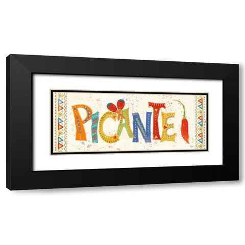 Tex Mex Fiesta VIII Black Modern Wood Framed Art Print with Double Matting by Charron, Veronique