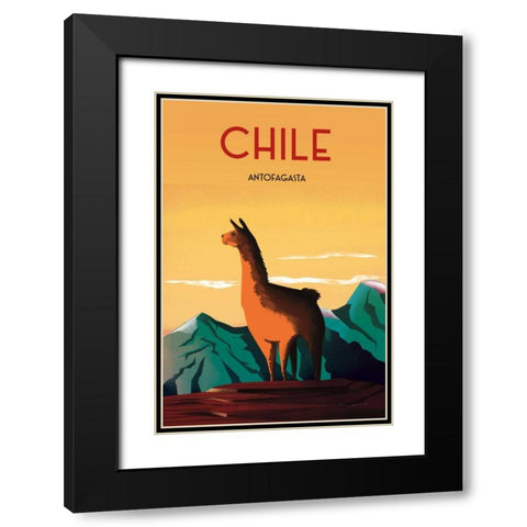 Chile Black Modern Wood Framed Art Print with Double Matting by Escalante, Omar