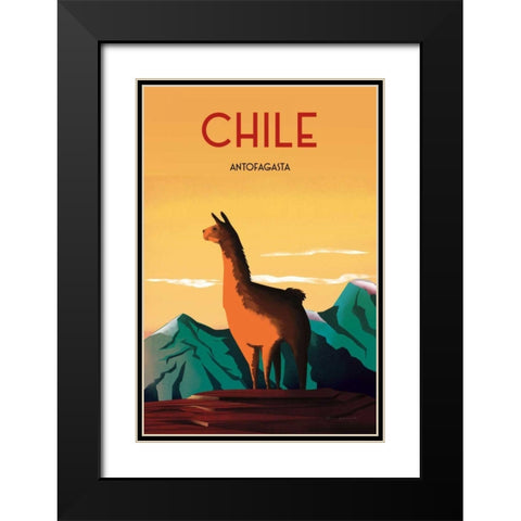 Chile Black Modern Wood Framed Art Print with Double Matting by Escalante, Omar