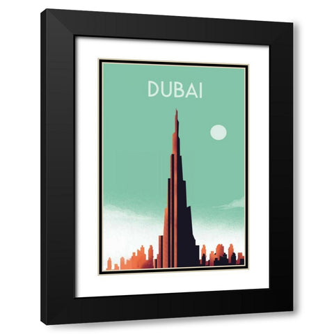 Dubai Black Modern Wood Framed Art Print with Double Matting by Escalante, Omar