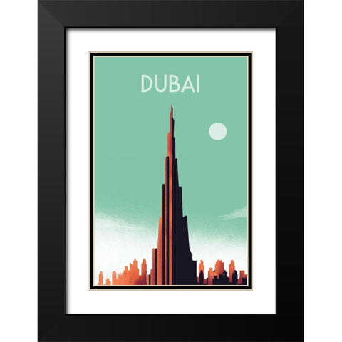 Dubai Black Modern Wood Framed Art Print with Double Matting by Escalante, Omar