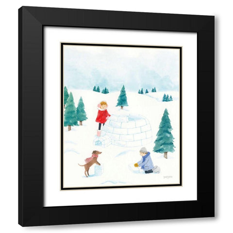 Winter Scene I Black Modern Wood Framed Art Print with Double Matting by Jackson, Jenaya
