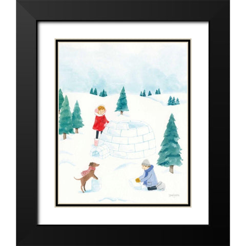 Winter Scene I Black Modern Wood Framed Art Print with Double Matting by Jackson, Jenaya