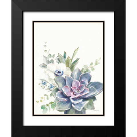Desert Bouquet I Black Modern Wood Framed Art Print with Double Matting by Nai, Danhui