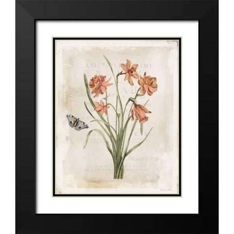 Antiquarian Blooms V Black Modern Wood Framed Art Print with Double Matting by Pertiet, Katie