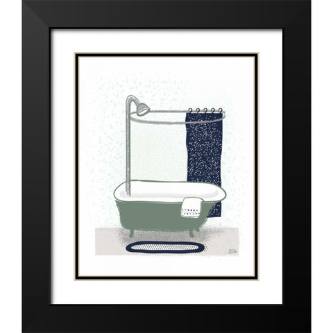 Bold Bath I BG Black Modern Wood Framed Art Print with Double Matting by Averinos, Melissa