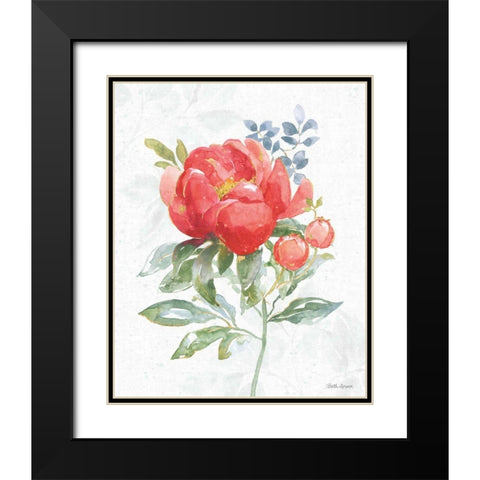 Floral Focus VII Black Modern Wood Framed Art Print with Double Matting by Grove, Beth