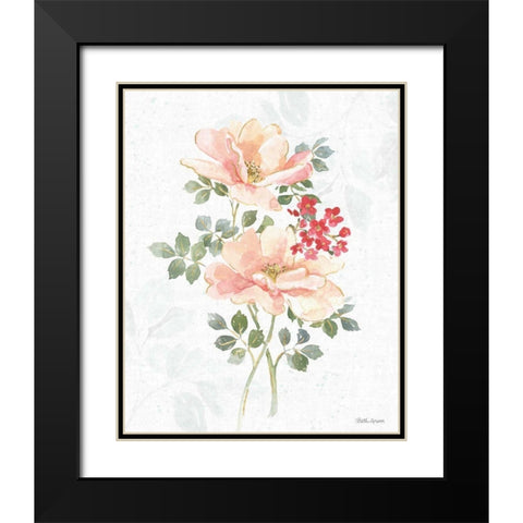 Floral Focus VIII Black Modern Wood Framed Art Print with Double Matting by Grove, Beth