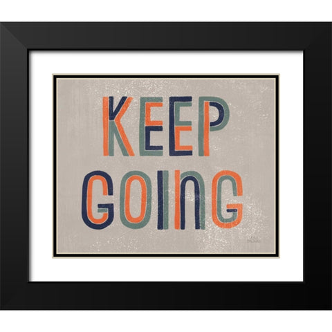 Retro Words II Gray Crop Black Modern Wood Framed Art Print with Double Matting by Marshall, Laura