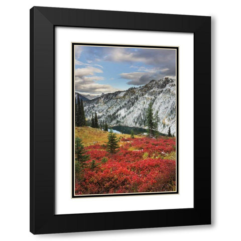 Lake Ann North Cascades Black Modern Wood Framed Art Print with Double Matting by Majchrowicz, Alan