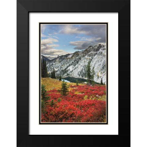 Lake Ann North Cascades Black Modern Wood Framed Art Print with Double Matting by Majchrowicz, Alan