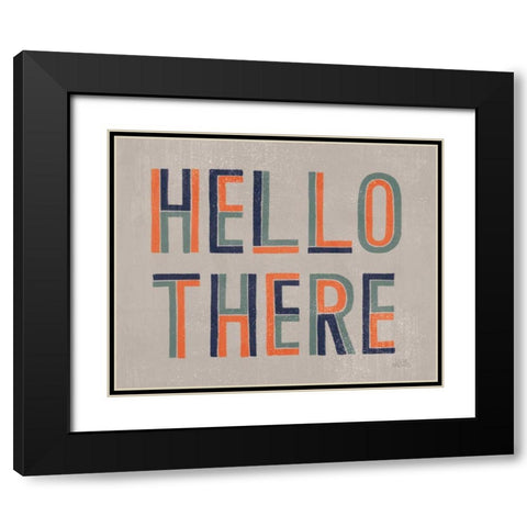 Retro Words III Gray Crop Black Modern Wood Framed Art Print with Double Matting by Marshall, Laura