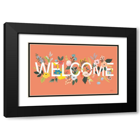Wild Garden I Welcome Black Modern Wood Framed Art Print with Double Matting by Marshall, Laura