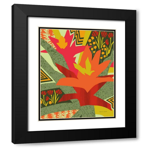 Bromeliad Black Modern Wood Framed Art Print with Double Matting by Gallagher, Megan
