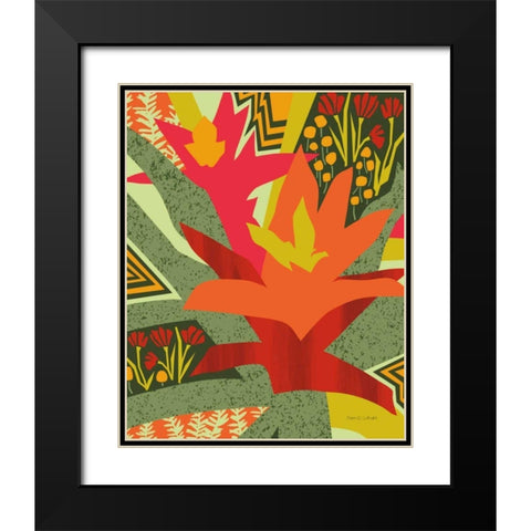 Bromeliad Black Modern Wood Framed Art Print with Double Matting by Gallagher, Megan