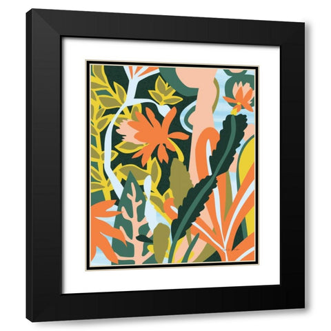 Cactus Flower Black Modern Wood Framed Art Print with Double Matting by Gallagher, Megan