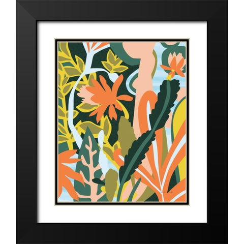 Cactus Flower Black Modern Wood Framed Art Print with Double Matting by Gallagher, Megan