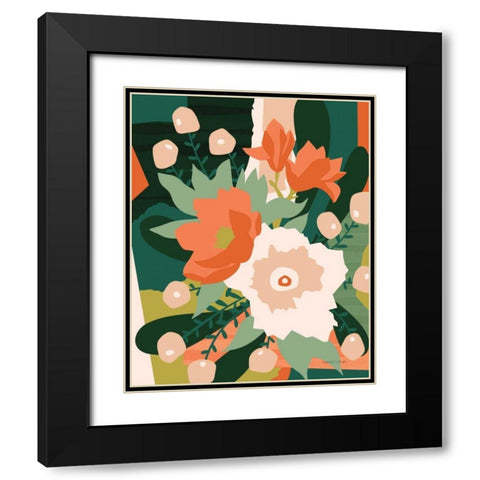 Stained Glass Black Modern Wood Framed Art Print with Double Matting by Gallagher, Megan