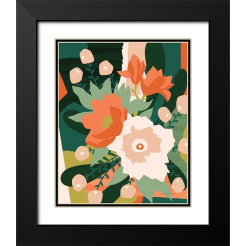 Stained Glass Black Modern Wood Framed Art Print with Double Matting by Gallagher, Megan