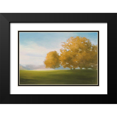 Autumn Glow Gold Black Modern Wood Framed Art Print with Double Matting by Purinton, Julia