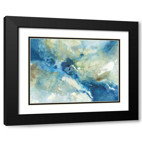 Slipstream Black Modern Wood Framed Art Print with Double Matting by Nai, Danhui