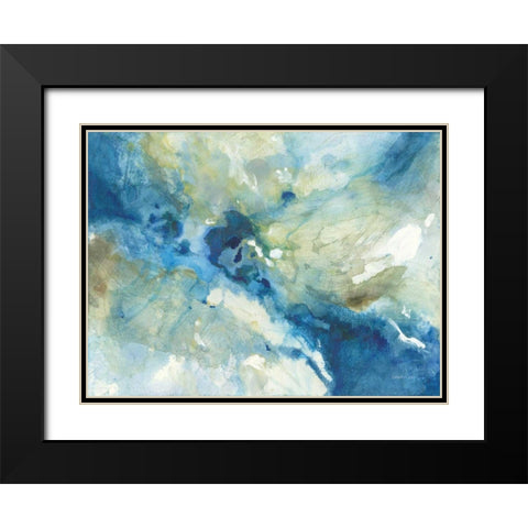 Slipstream Black Modern Wood Framed Art Print with Double Matting by Nai, Danhui