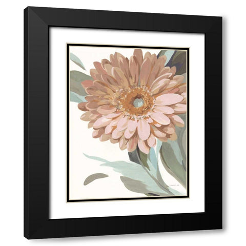 Jewel of the Garden II Pastel Black Modern Wood Framed Art Print with Double Matting by Nai, Danhui
