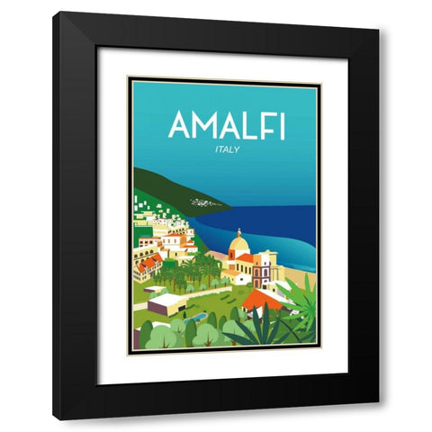 Amalfi Black Modern Wood Framed Art Print with Double Matting by Escalante, Omar