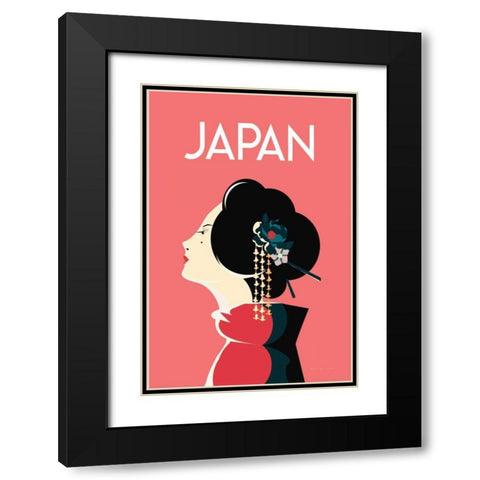 Japan Black Modern Wood Framed Art Print with Double Matting by Escalante, Omar