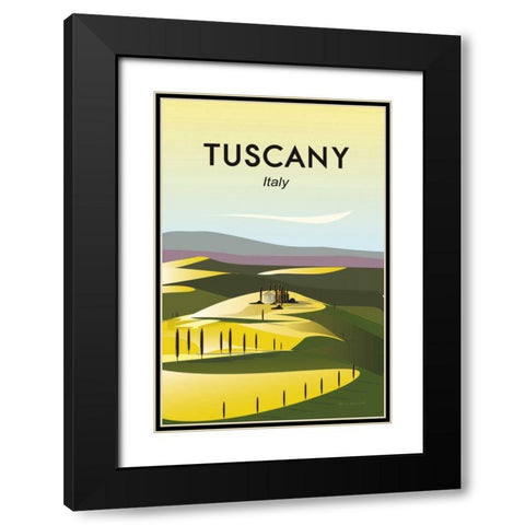 Tuscany Black Modern Wood Framed Art Print with Double Matting by Escalante, Omar