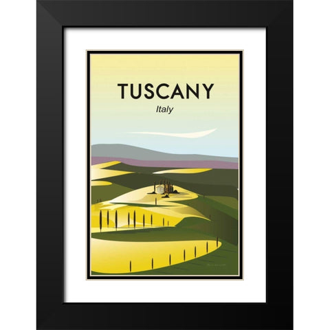 Tuscany Black Modern Wood Framed Art Print with Double Matting by Escalante, Omar