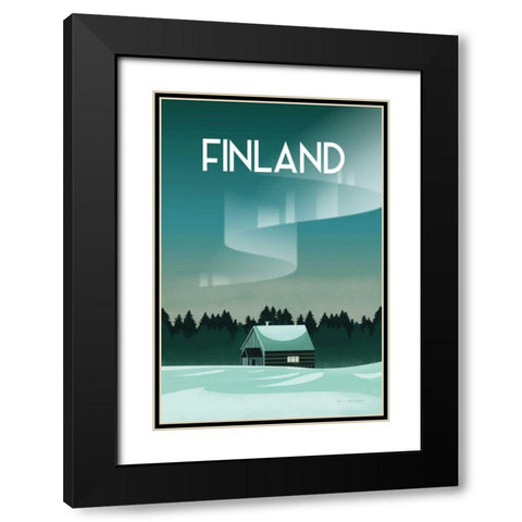 Finland I Black Modern Wood Framed Art Print with Double Matting by Escalante, Omar