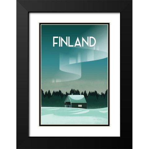 Finland I Black Modern Wood Framed Art Print with Double Matting by Escalante, Omar