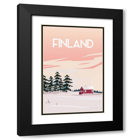 Finland II Black Modern Wood Framed Art Print with Double Matting by Escalante, Omar