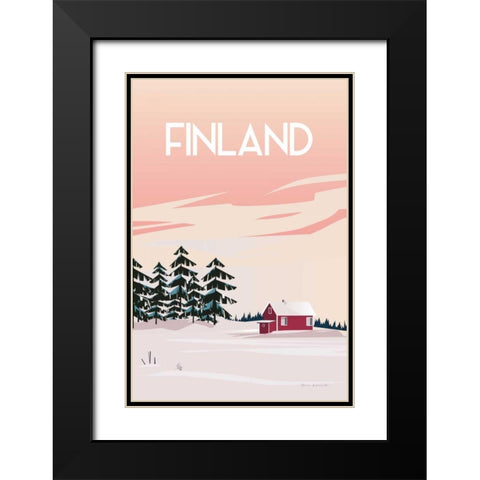 Finland II Black Modern Wood Framed Art Print with Double Matting by Escalante, Omar
