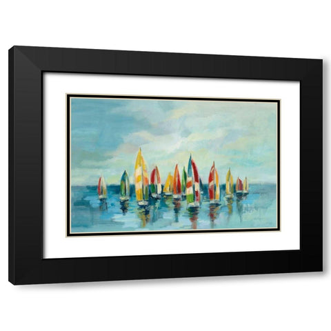 Regatta Black Modern Wood Framed Art Print with Double Matting by Vassileva, Silvia