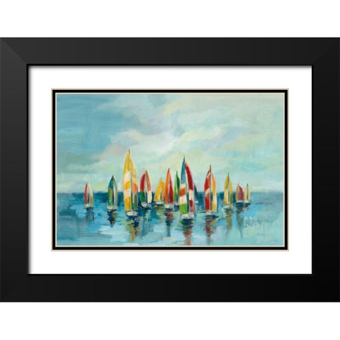 Regatta Black Modern Wood Framed Art Print with Double Matting by Vassileva, Silvia