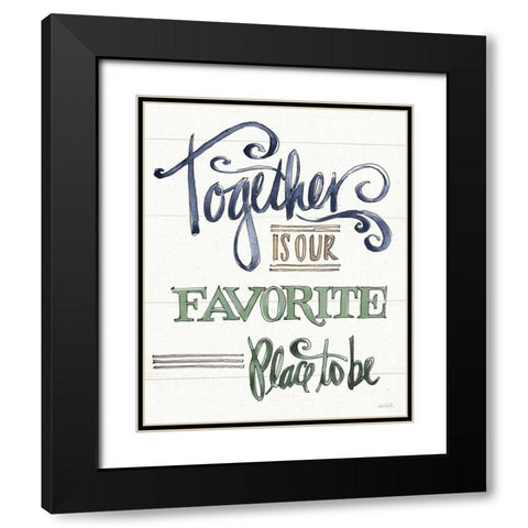 Country Love VI Black Modern Wood Framed Art Print with Double Matting by Tavoletti, Anne
