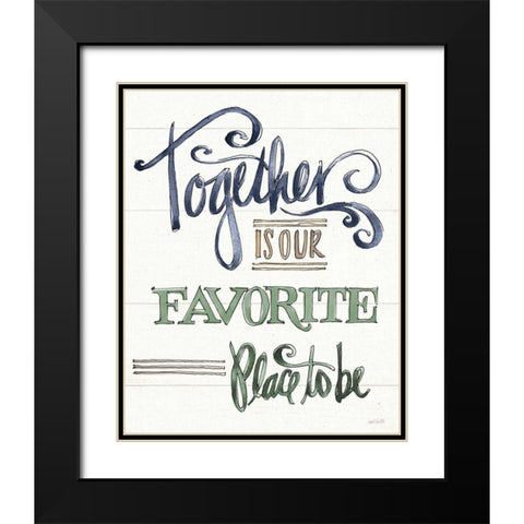Country Love VI Black Modern Wood Framed Art Print with Double Matting by Tavoletti, Anne