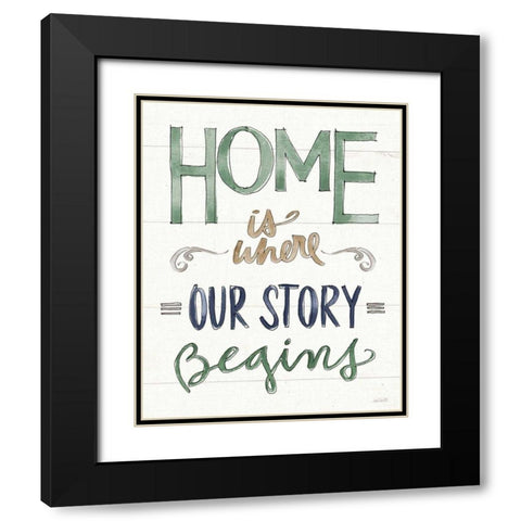 Country Love VII Black Modern Wood Framed Art Print with Double Matting by Tavoletti, Anne