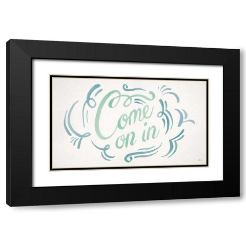 Come On In II Black Modern Wood Framed Art Print with Double Matting by Penner, Janelle